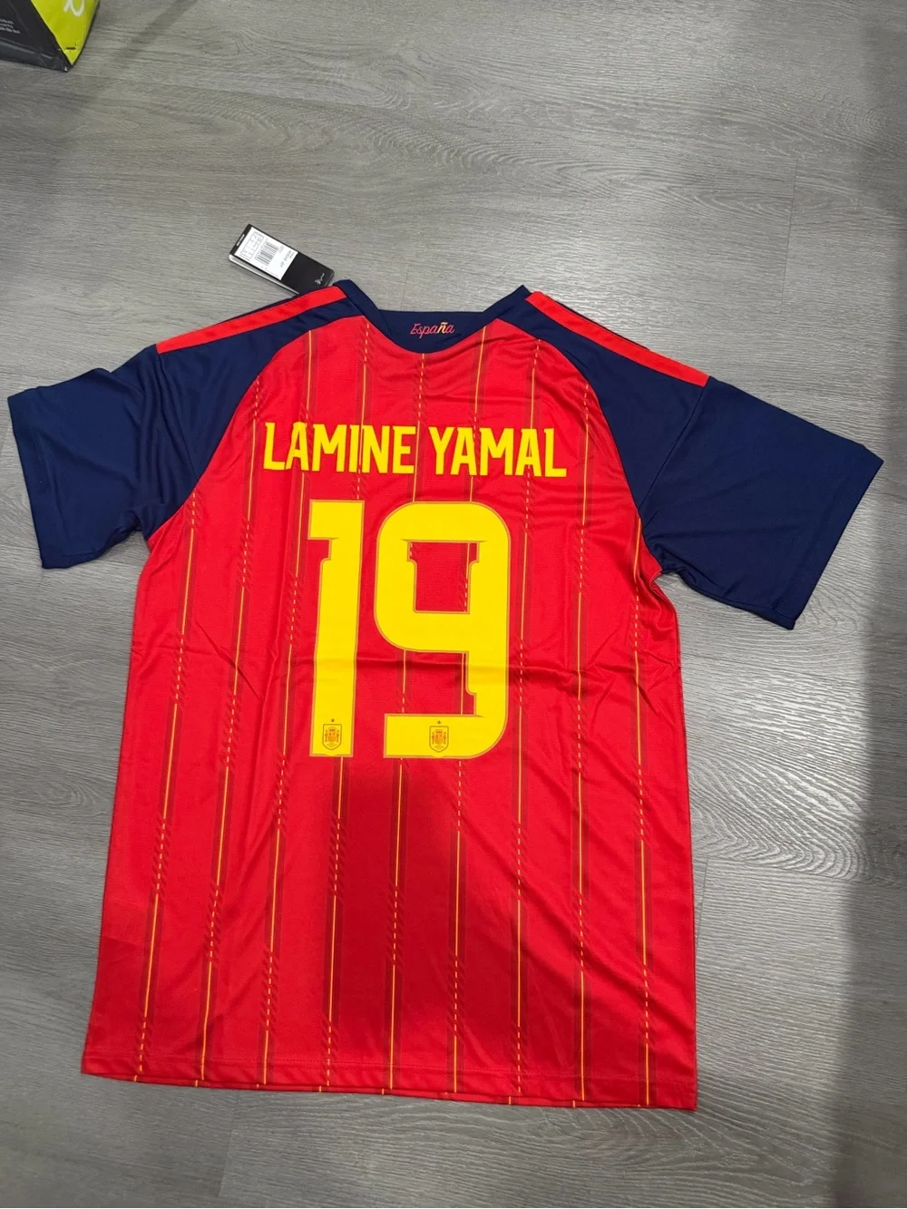 Adults Red & Navy Soccer Jersey - Adidas Spain #19